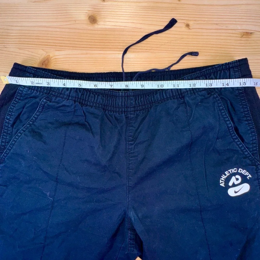 Nike Athletic Dept Y2K Track Pants Men's‎ L Black Cotton Drawstring
